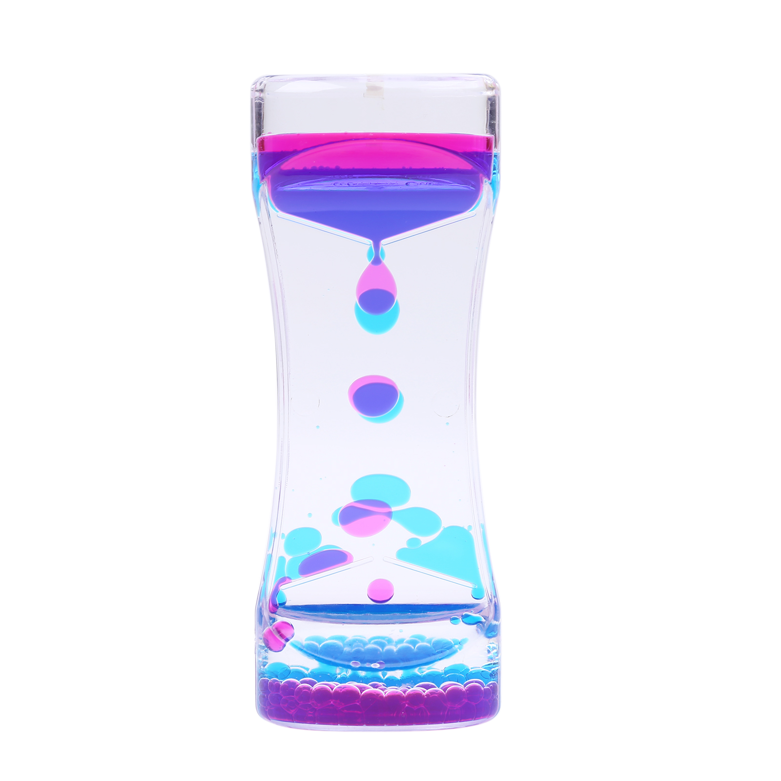 thumbnail image 2 of Bubbler de movimiento líquido de reloj de arena - Adorno de escritorio con temporizador líquido ( ) rosa azul, 2 of 2