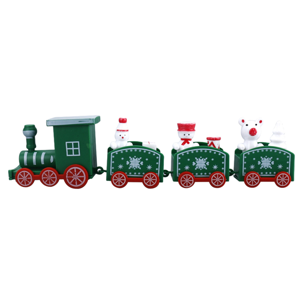 thumbnail image 2 of Juego de tren de Navidad hermoso adorno de Navidad juguete regalo para niños decoración del hogar verde, 2 of 2