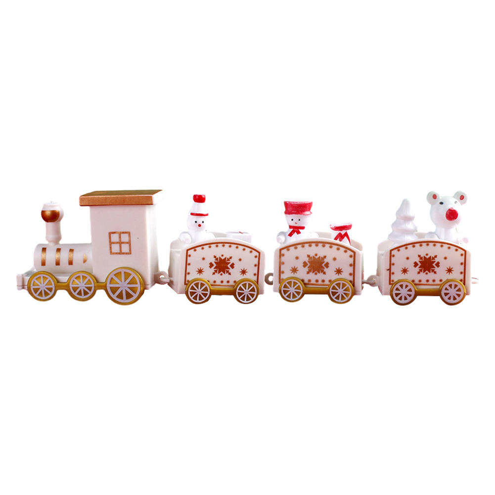 thumbnail image 2 of Juego de tren de Navidad hermoso adorno navideño juguete regalo para niños decoración del hogar blanco, 2 of 2