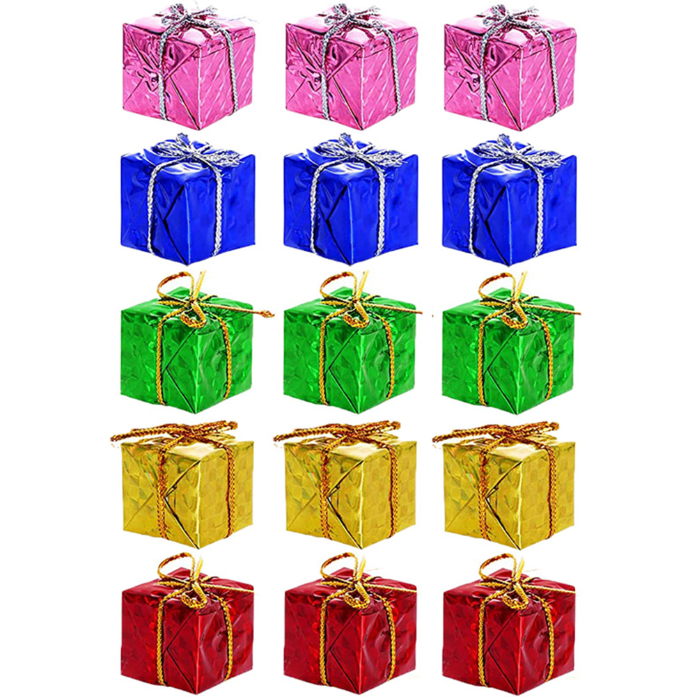 thumbnail image 2 of Mini adornos de regalo caja de regalo colorida de espuma para árbol de Navidad 12 Uds., 2 of 2