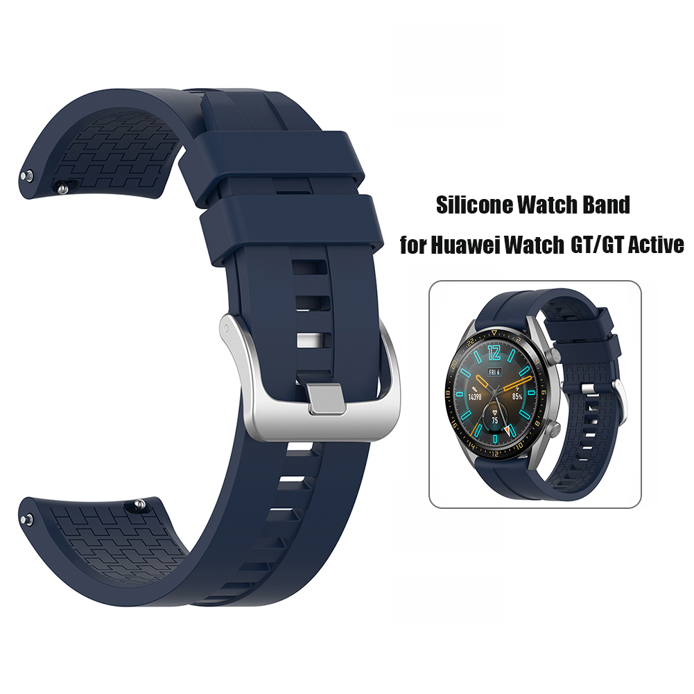 thumbnail image 3 of Correa de reloj de silicona deportiva para reloj GT/GT Active 46 mm (azul oscuro), 3 of 7