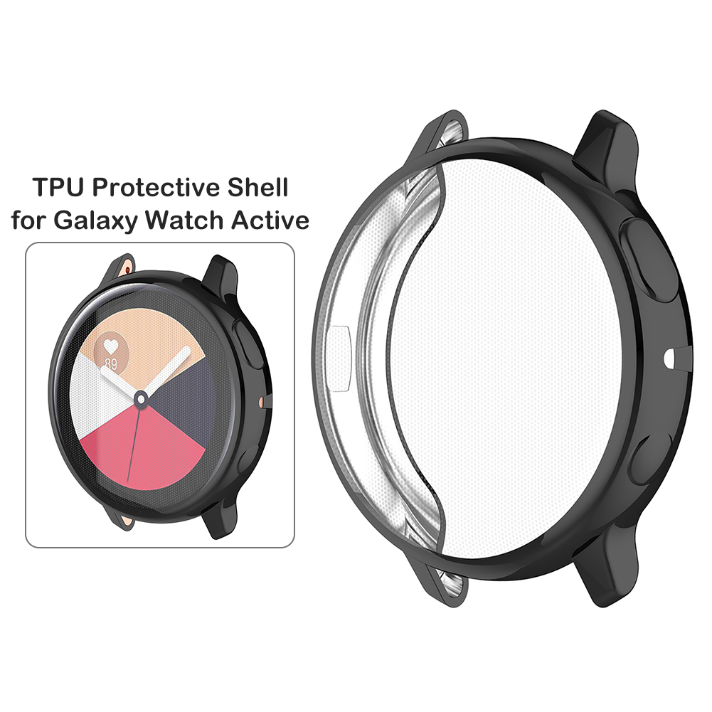 thumbnail image 4 of TPU Case Cover Shell for Galaxy Watch Active 2 40mm R830 (Black), 4 of 7