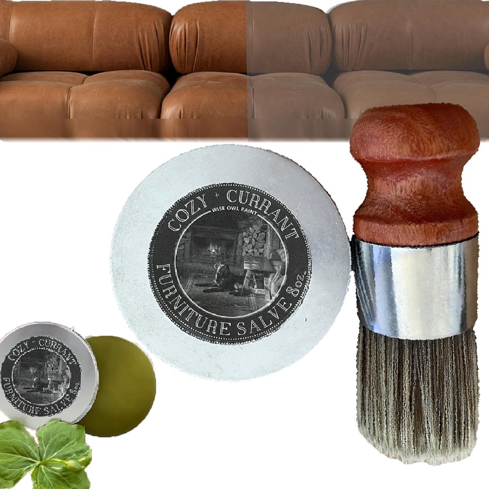 thumbnail image 2 of And Furniture Salve Acondicionador de cuero con cepillo para muebles de hogar (2 pastas 1 cepillo), 2 of 2