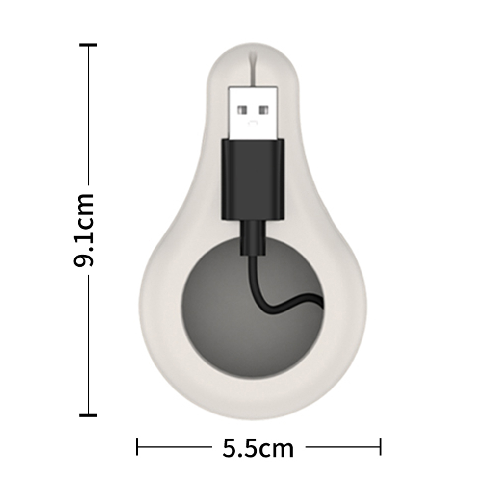 thumbnail image 2 of Cubierta protectora de cargador de silicona enrollador de cable para cargador Oura Ring Gen3 (Beige), 2 of 9