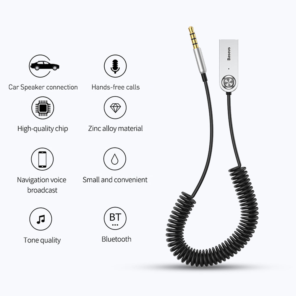 thumbnail image 4 of Baseus USB Bluetooth 5.0 Audio Music Cable for Car AUX Speaker Mobile Phone, 4 of 9