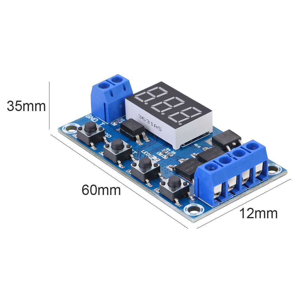 thumbnail image 2 of DC5V-36V Dual MOS Time Relay Trigger Cycle Timer Delay Switch Circuit Module, 2 of 7