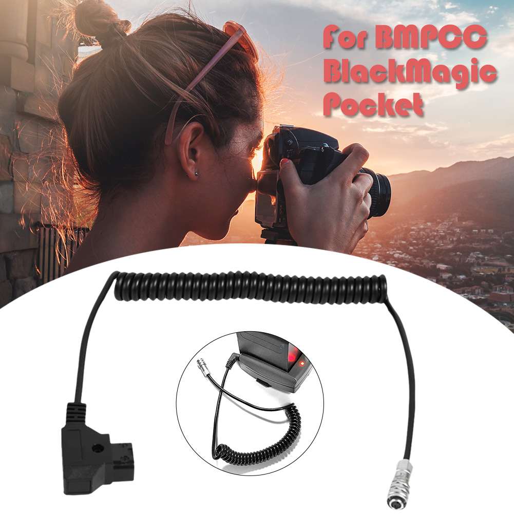 thumbnail image 4 of Coiled Spiral Power Cable Dtap to Weip for BMPCC 4K Blackmagic Pocket Cinema Cam, 4 of 9
