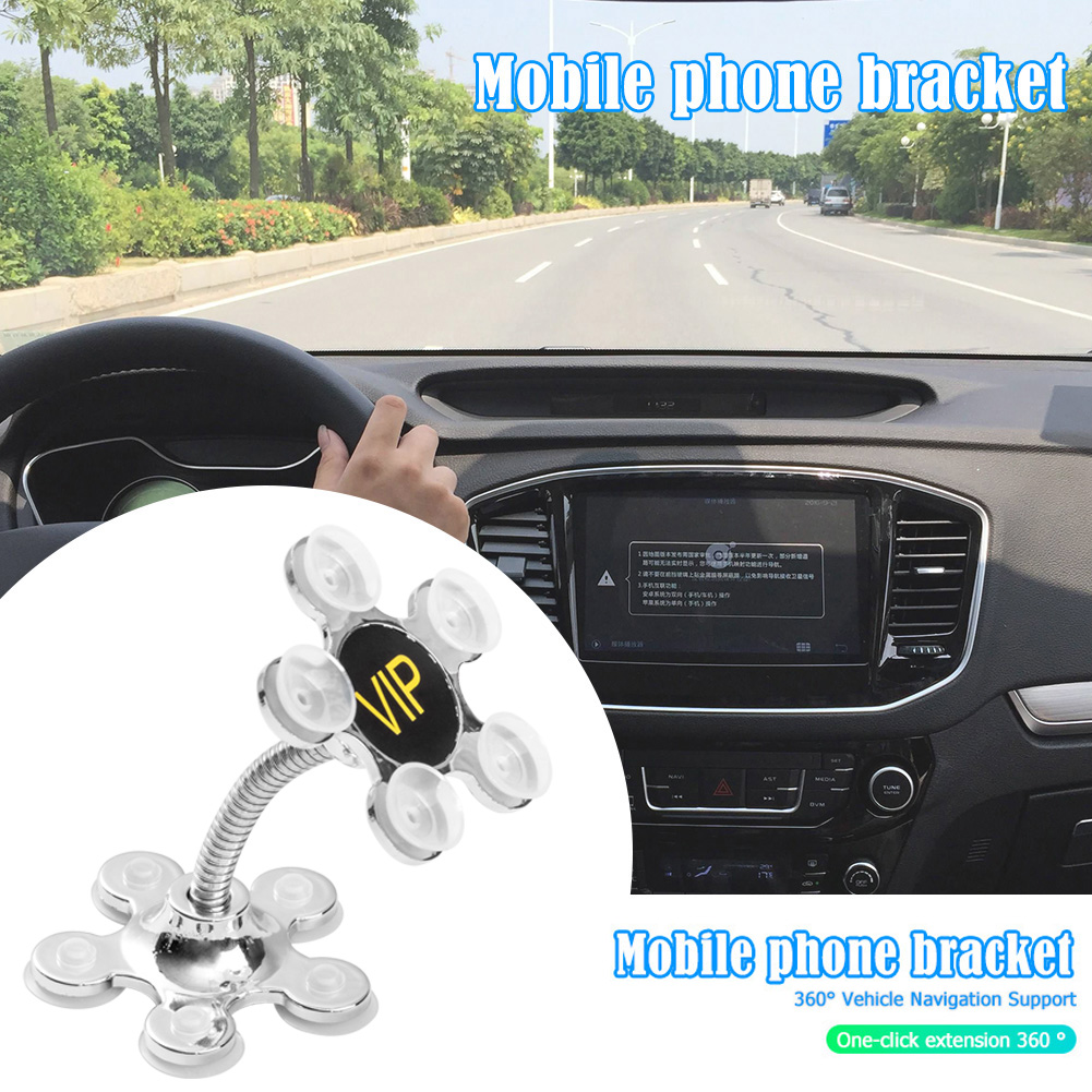 thumbnail image 5 of Metal Flower Magic Car Suction Bracket Sucker Stand 360 Rotatable Phone Holder Universal for Electronic Product, 5 of 6