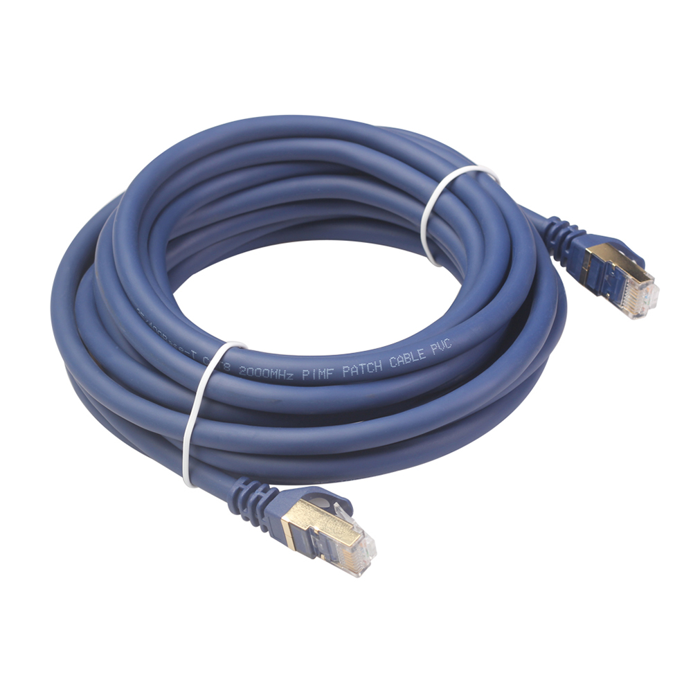 thumbnail image 3 of Portable Gold Plated RJ45 Cat8 Ethernet Network Lan Cable RJ45 Patch Cord Wire Practical Dedicated Blue for Router, 3 of 9