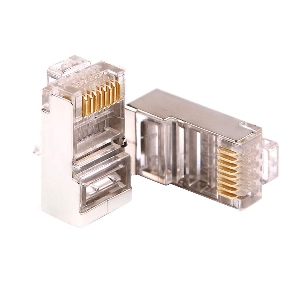 thumbnail image 3 of Transparent Gold Plated Cat6 RJ45 Ethernet Cables Module Plug Professional Portable Network Connector Crystal Head, 3 of 6