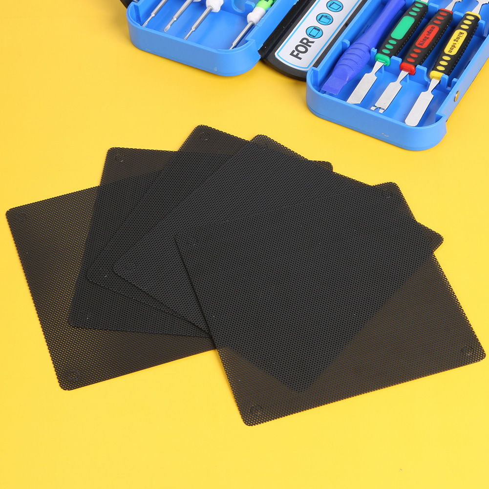 thumbnail image 4 of 5pcs 120mm Computer PC Cooler Mesh PVC Chassis Case Fan Dust Filter Covers Black, 4 of 8