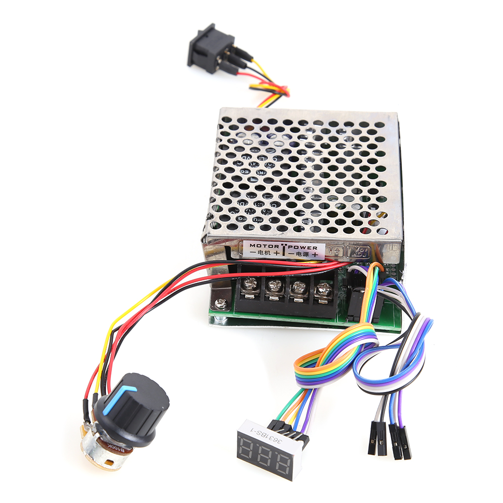 thumbnail image 3 of Durable DC 10-55V Motor Speed Controller Digital Display 60A CW CCW Reversible Brushed Motor Adjustable Switch Governor, 3 of 9