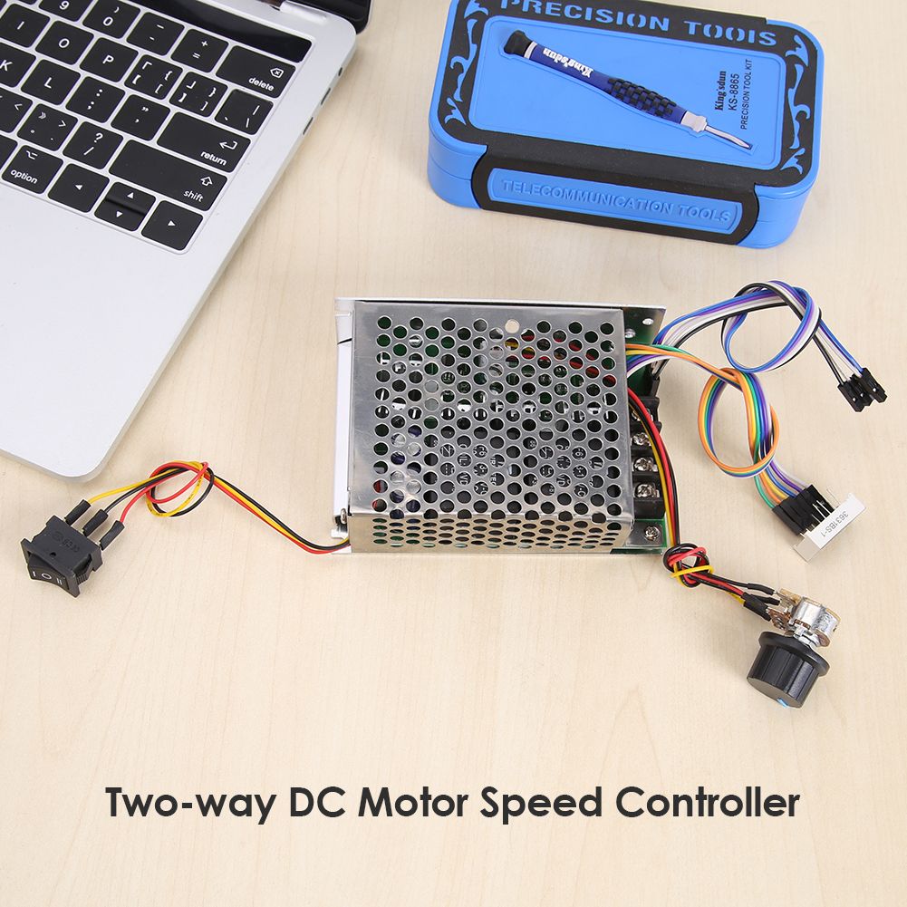 thumbnail image 4 of Durable DC 10-55V Motor Speed Controller Digital Display 60A CW CCW Reversible Brushed Motor Adjustable Switch Governor, 4 of 9
