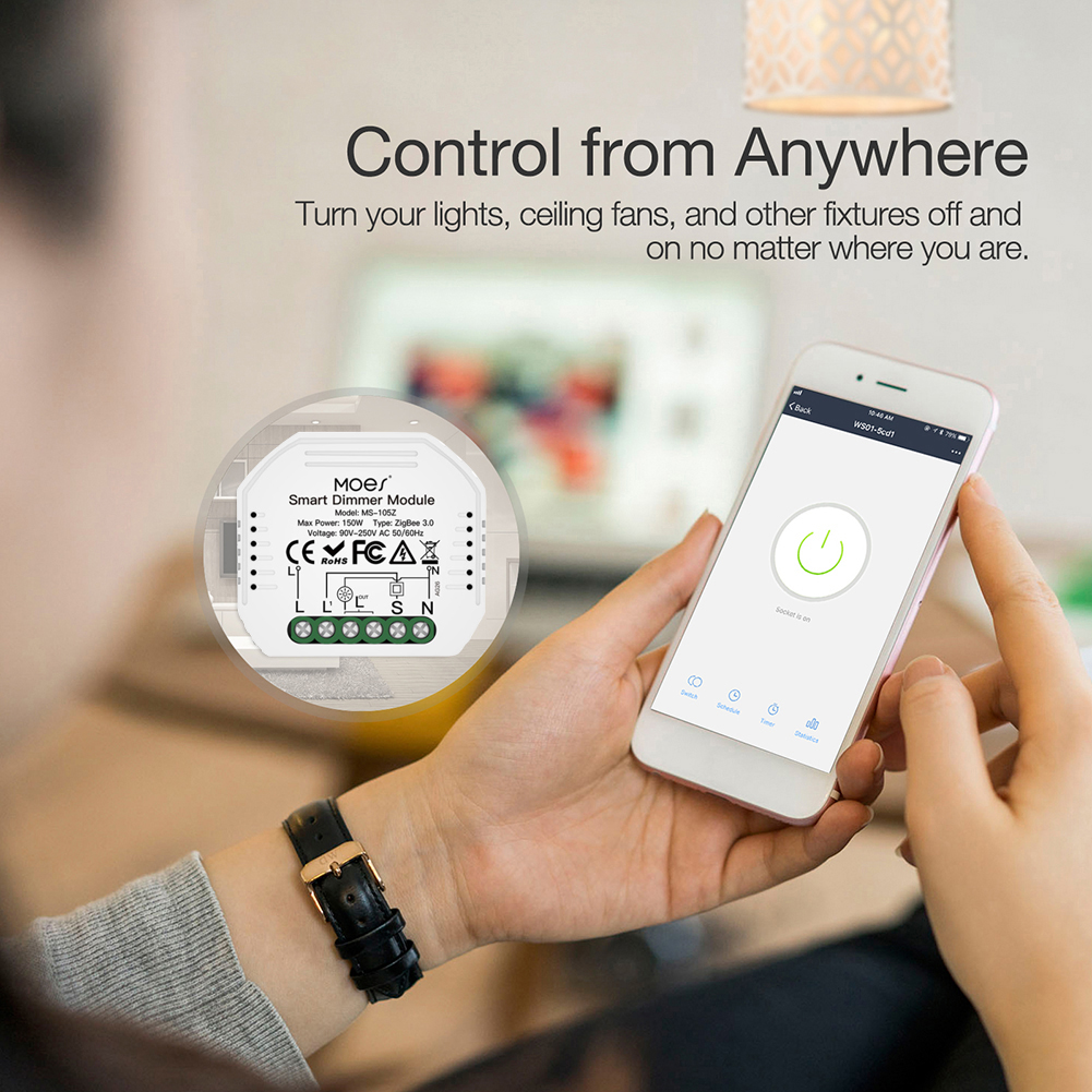 thumbnail image 4 of Smart Dimmer Switch Light Module 2 Gang Mini Dimmer Switch APP Remote Control, 4 of 9