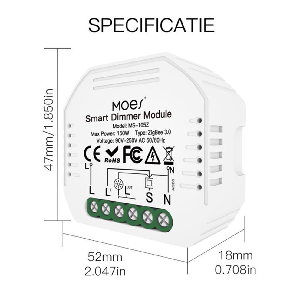 thumbnail image 2 of Smart Dimmer Switch Light Module 2 Gang Mini Dimmer Switch APP Remote Control, 2 of 9