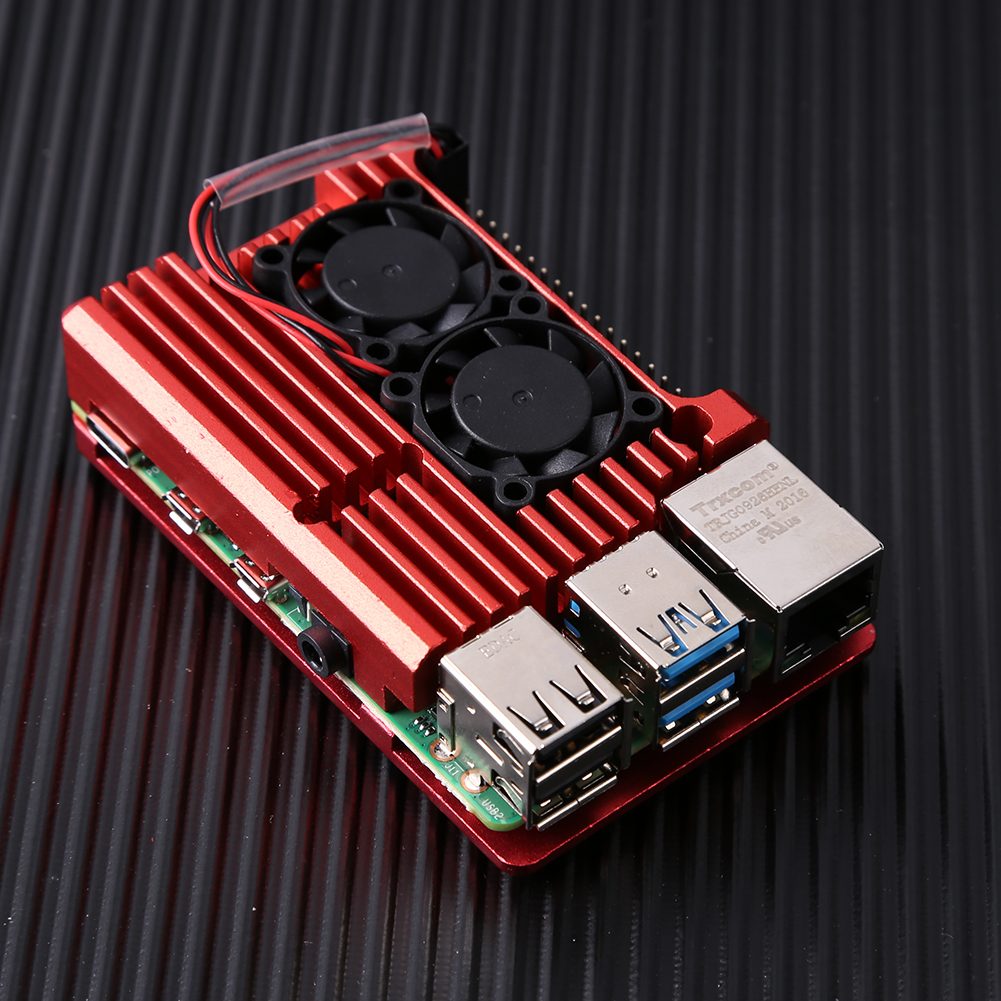 Han Solo Raspberry Pie Cover Protective Cover with Dual Cooling Fan Armor Case Fit for Raspberry Pi ...