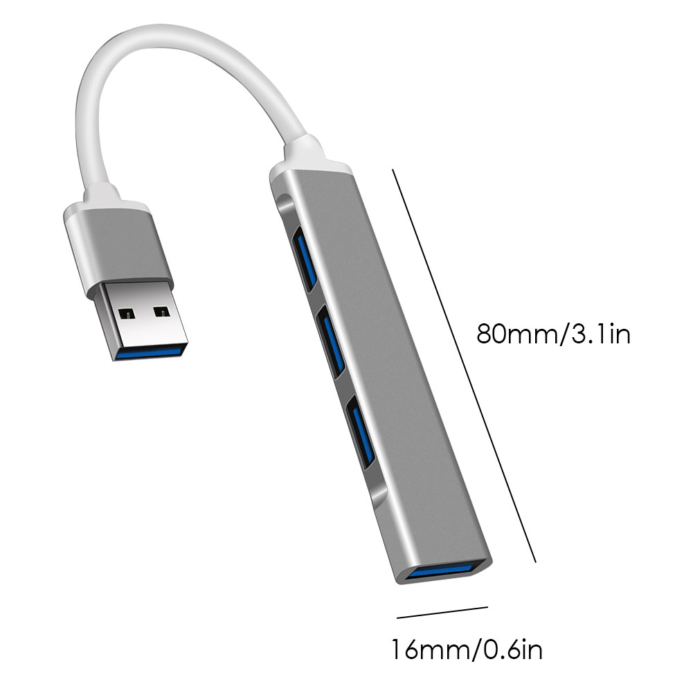 thumbnail image 2 of USB 3.0 Type-C Hub USB C Hub 4 Ports Multi Splitters Adapter for PC Computers, 2 of 6