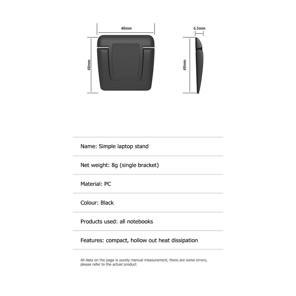 thumbnail image 2 of 5pcs Portable Mini Laptop Invisible Stand Plastic Foldable Notebook Holder, 2 of 6