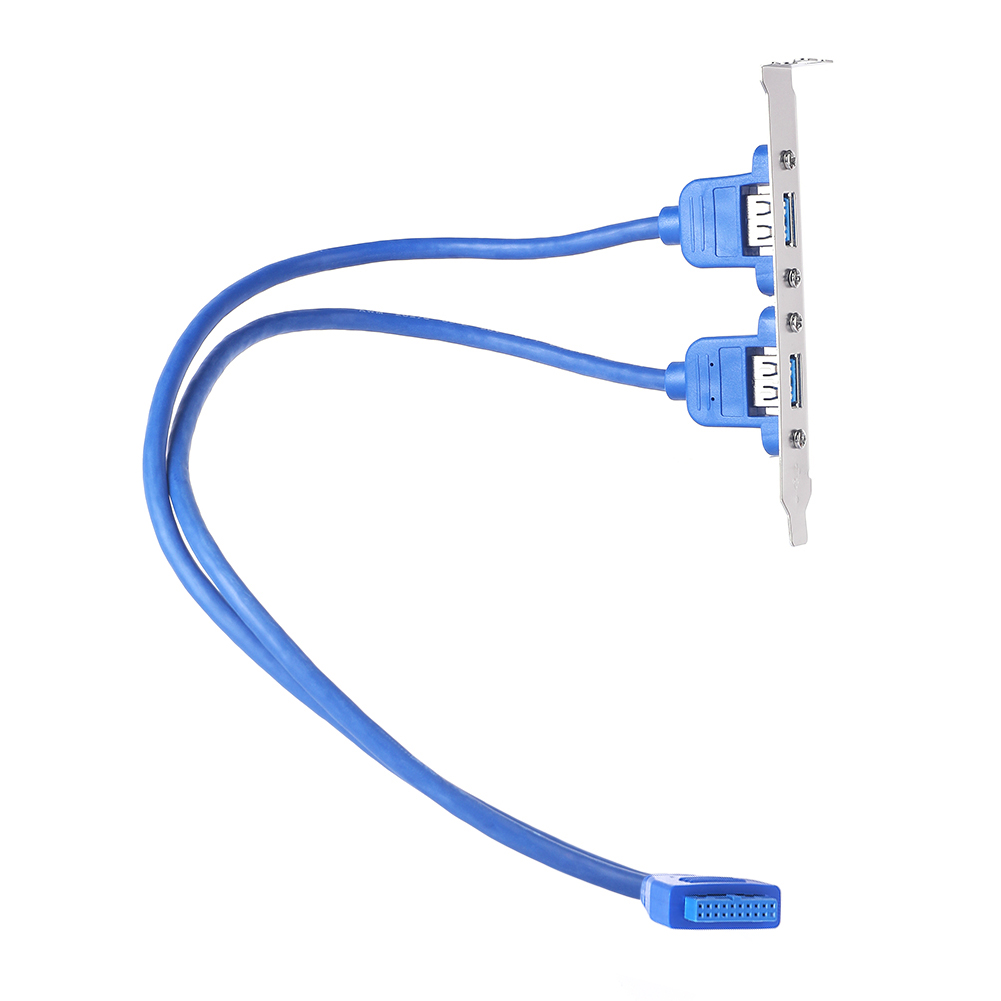 thumbnail image 3 of 20 Pin to Dual USB3.0 Baffle Adapter Cable USB 3.0 Back Panel Expansion Bracket, 3 of 7