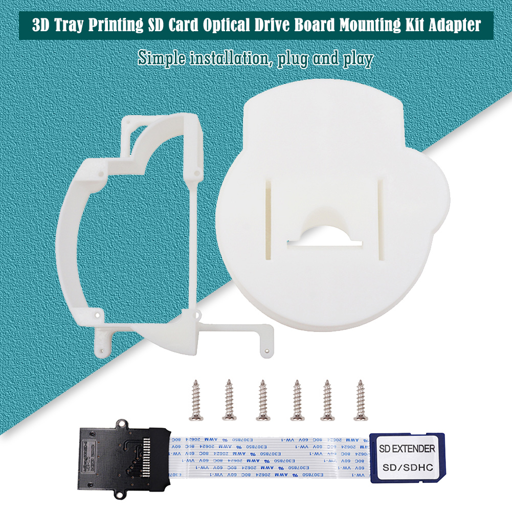 thumbnail image 3 of Adaptador SD2SP2 DQrwqpou Lector de tarjetas TF Montaje en bandeja impresa en 3D para Nintendo GameCube NGC, 3 of 7