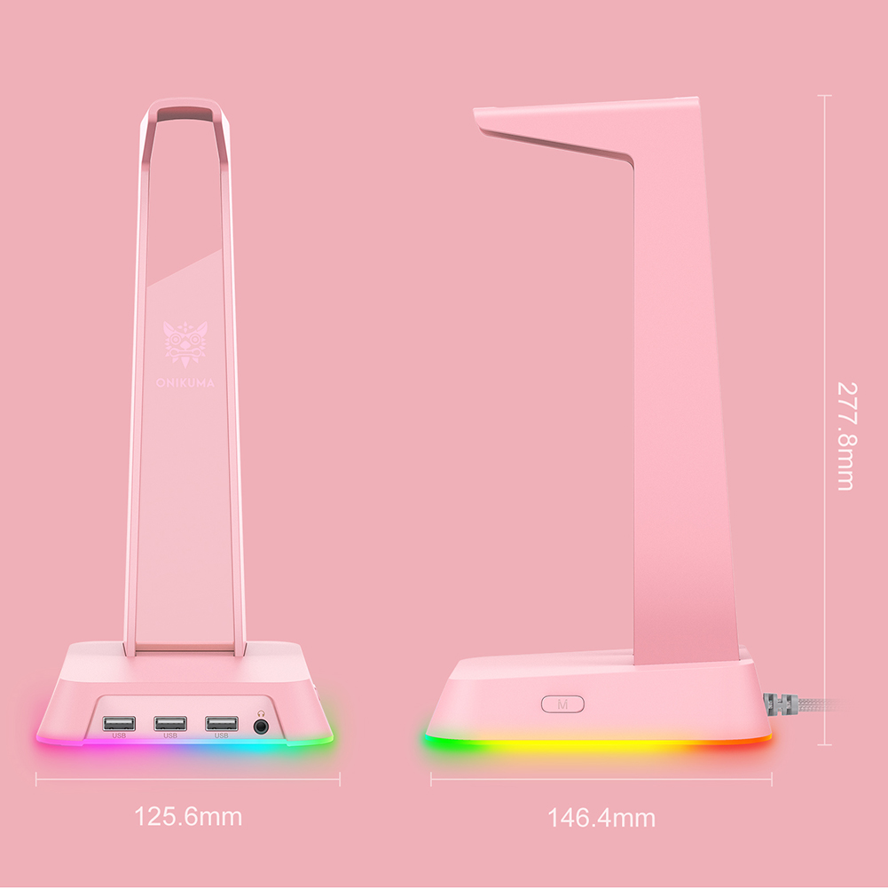 thumbnail image 2 of ONIKUMA Earphone Display Support Stand ST-2 with 3 USB Desk Holder Kit Access, 2 of 7